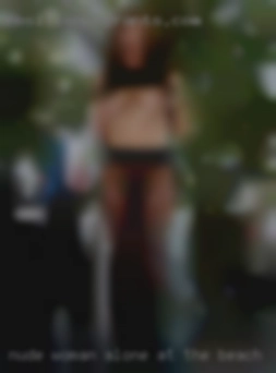 nude woman alone at the beach